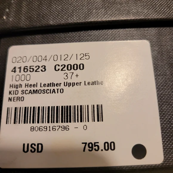 Saint Laurent black suede stiletto, size 7.5 - Picture 5 of 13